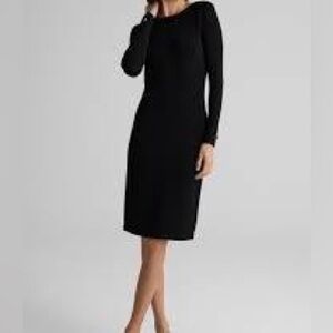ST. JOHN Wool blended midi dress
